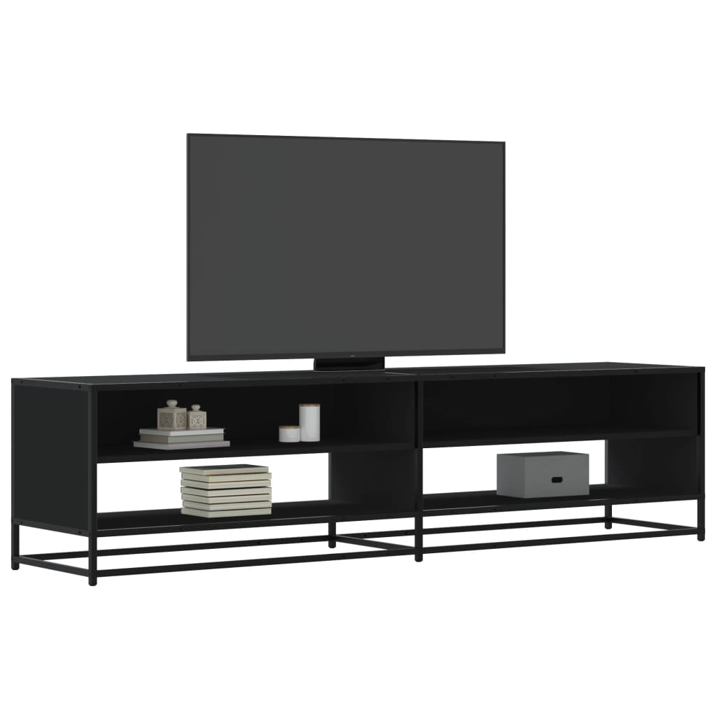TV Cabinet Black 180.5x40x46 cm Engineered Wood - Brittle & Co