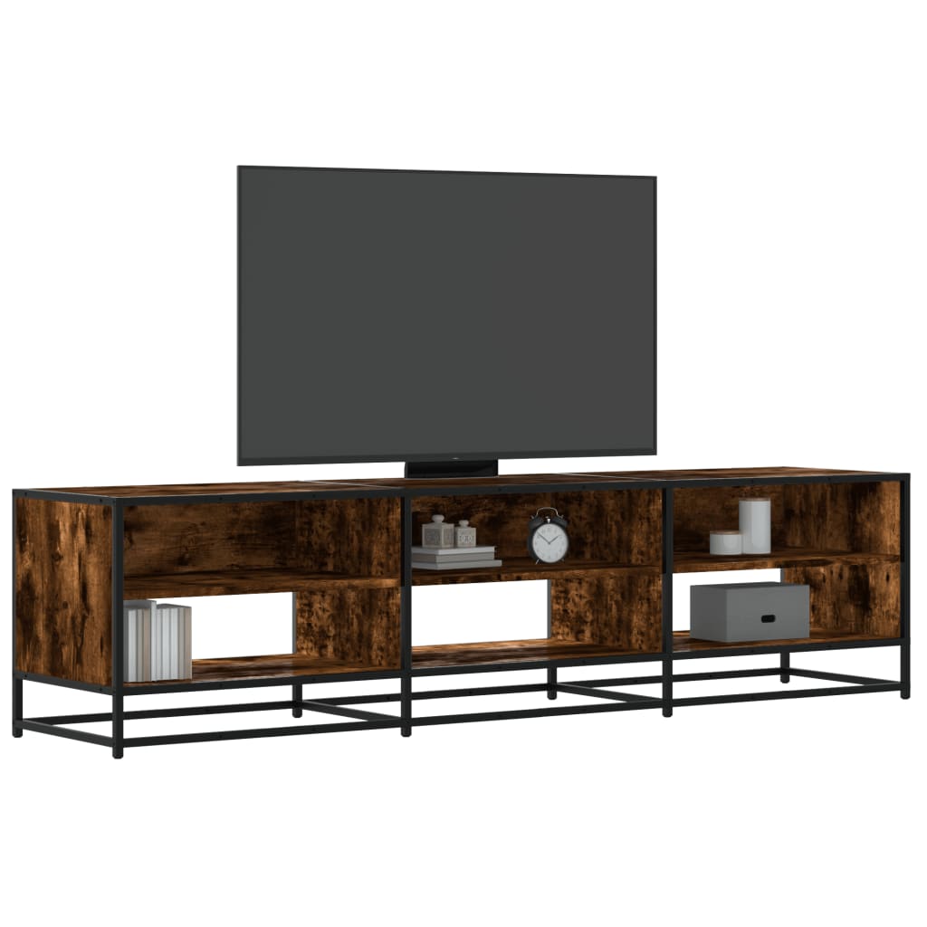 TV Cabinet Smoked Oak 180x40x46 cm Engineered Wood - Discount Dealers