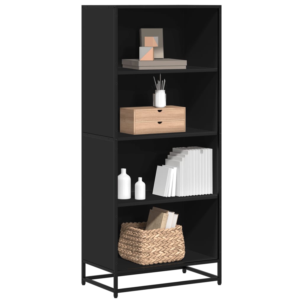 Bookcase Black 60x35x139 cm Engineered Wood - All Things Good