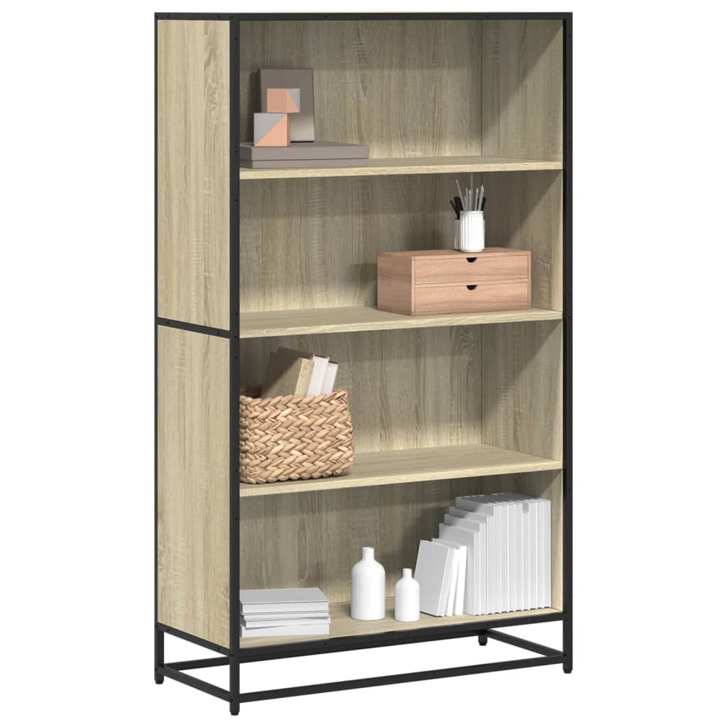 Bookcase Sonoma Oak 80.5x35x139 cm Engineered Wood - All Things Good