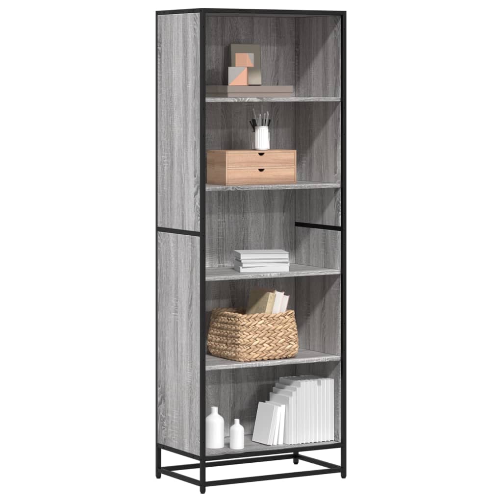 Bookcase Grey Sonoma 60x35x170.5 cm Engineered Wood - All Things Good