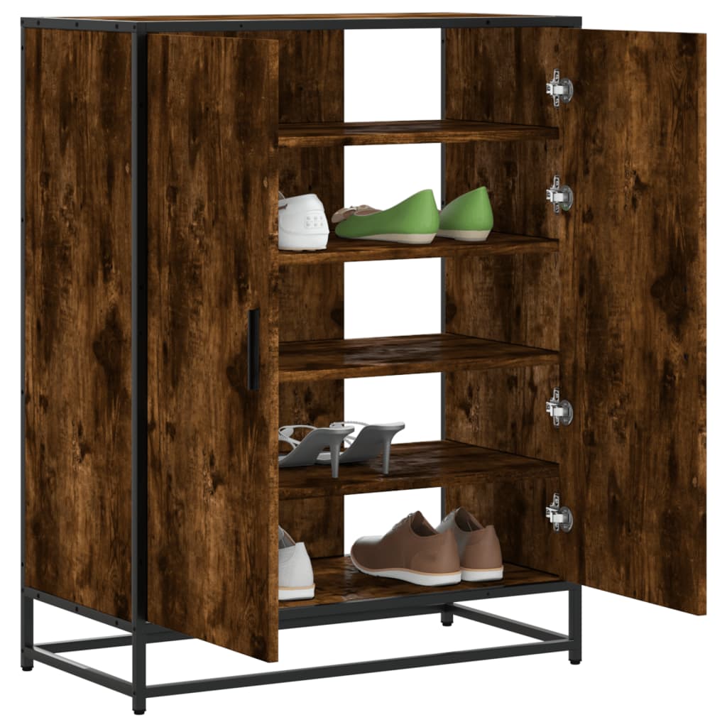 KOHINEX Medium Shoe Cabinet Smoked Oak - Casper Homes
