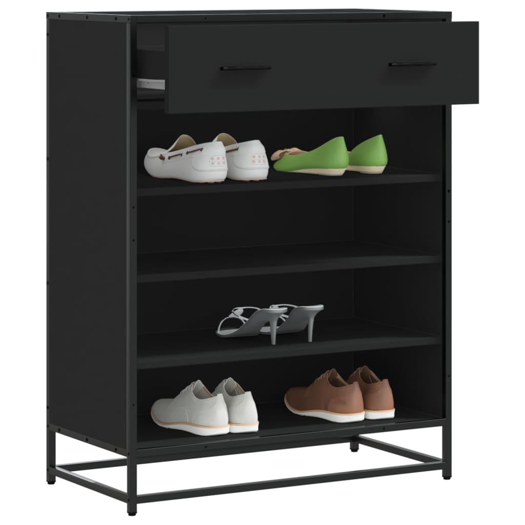 KOHINEX Medium Shoe Cabinet Black - Direct Imports