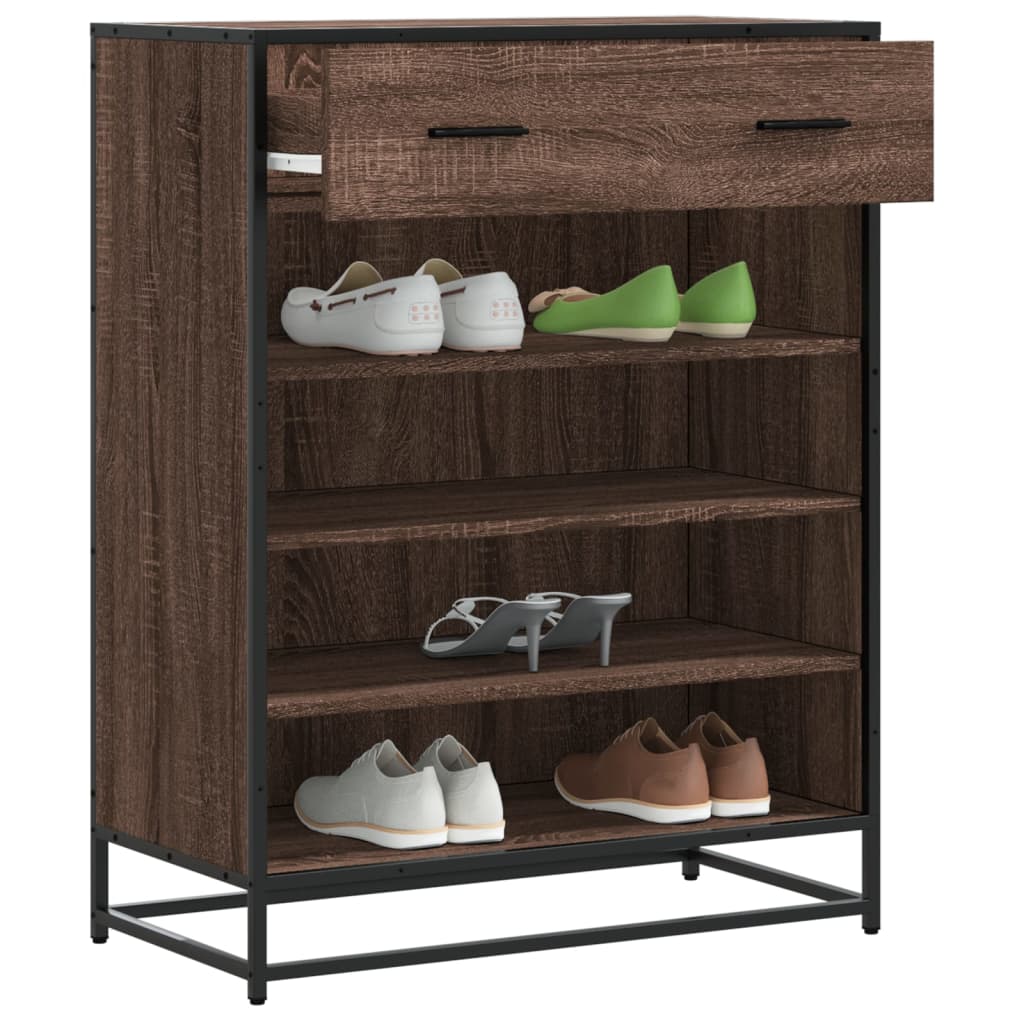KOHINEX Medium Shoe Cabinet Brown Oak - Direct Imports