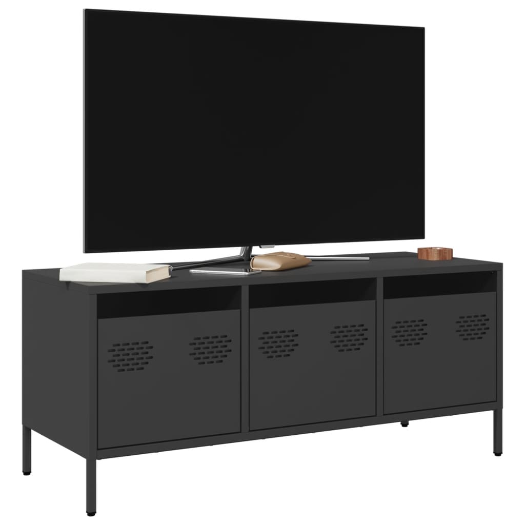 TV Cabinet Black 101.5x39x43.5 cm Cold-rolled Steel - Casper Homes