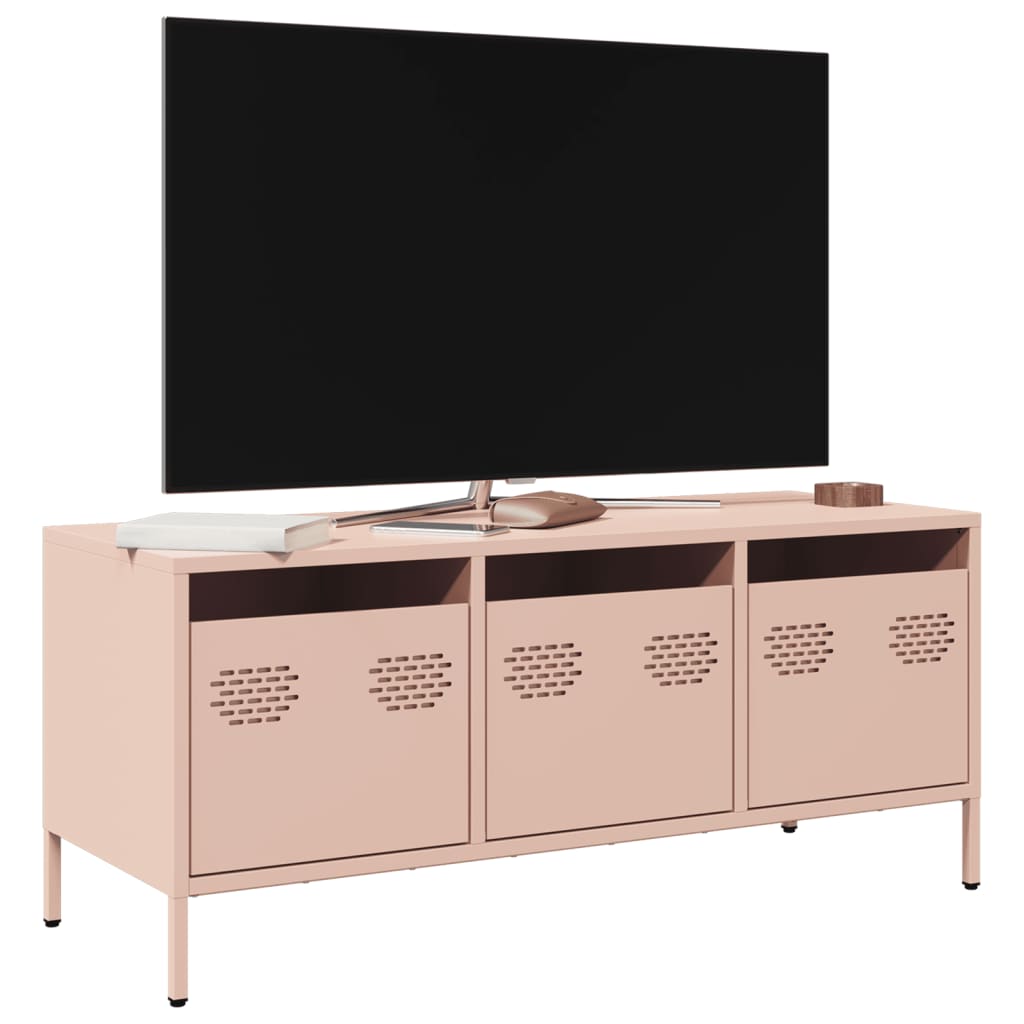 TV Cabinet Pink 101.5x39x43.5 cm Cold-rolled Steel - All Things Good