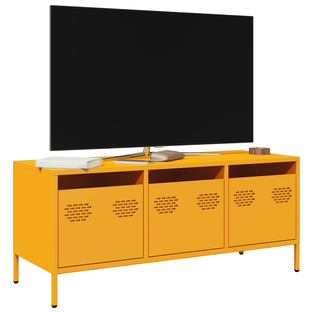 TV Cabinet Mustard Yellow 101.5x39x43.5 cm Cold-rolled Steel - Charlotte Dunes