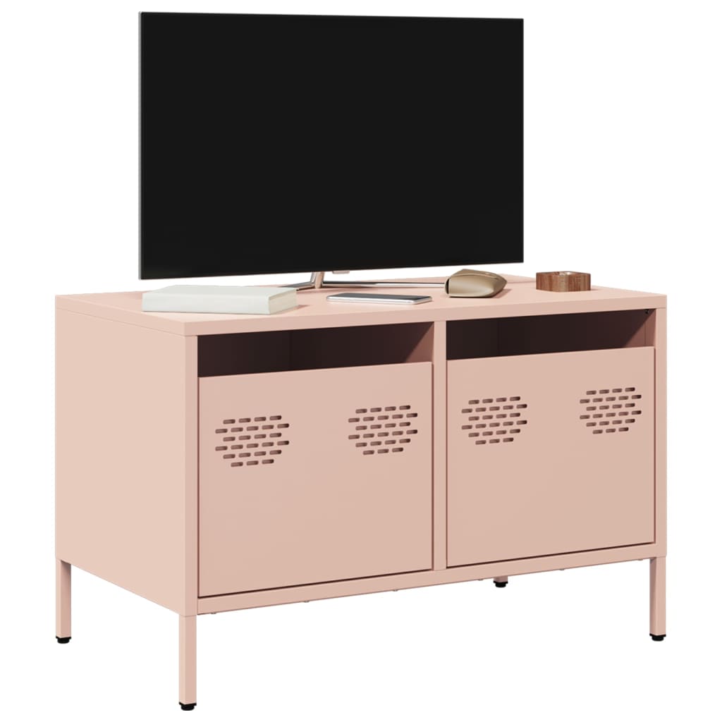 TV Cabinet Pink 68x39x43.5 cm Cold-rolled Steel - Brittle & Co
