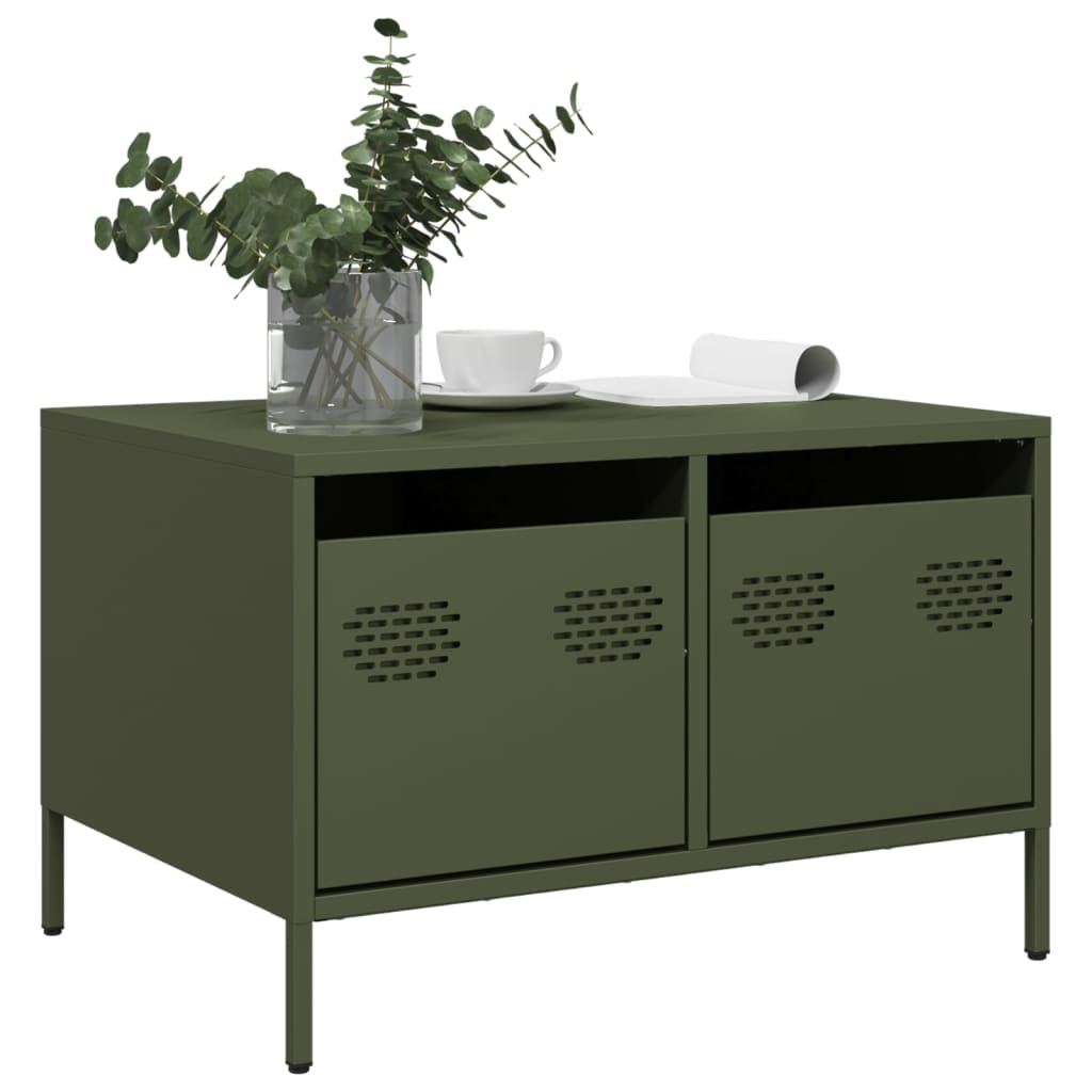 TV Cabinet Olive Green 68x50x43.5 cm Cold-rolled Steel - Casper Homes