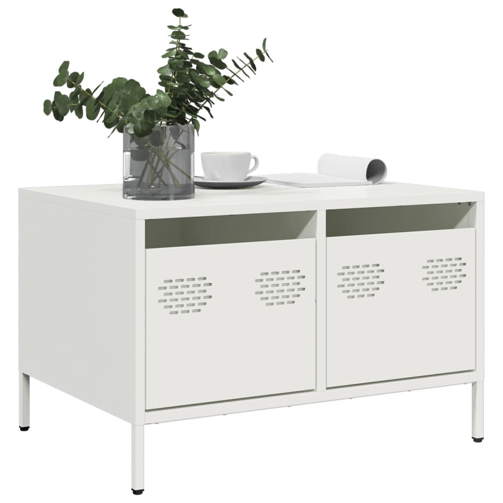TV Cabinet White 68x50x43.5 cm Cold-rolled Steel - Unbeatable Bargains