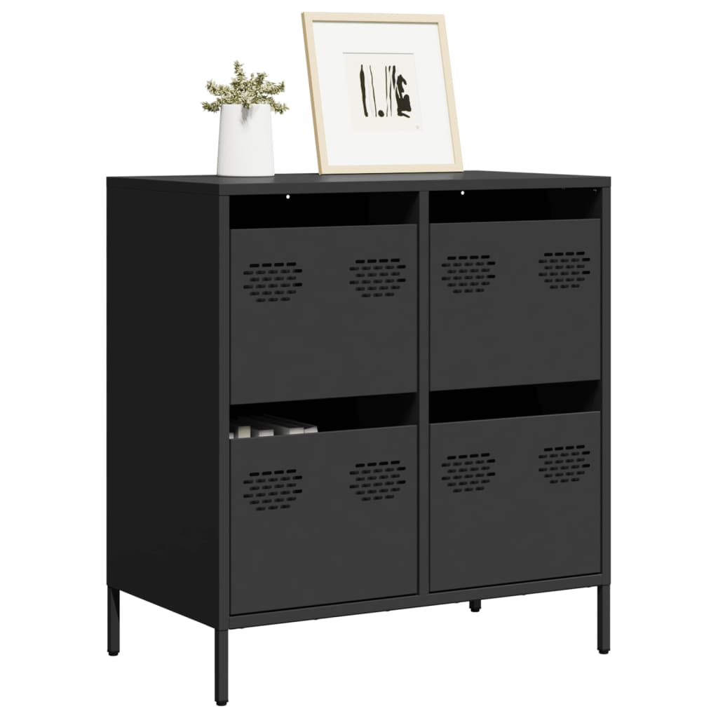 Sideboard Black 68x39x73.5 cm Cold-rolled Steel - Tyrell & Tyrell