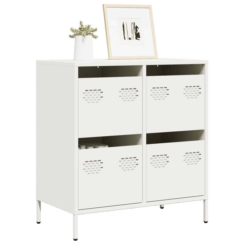 Sideboard White 68x39x73.5 cm Cold-rolled Steel - Casper Homes