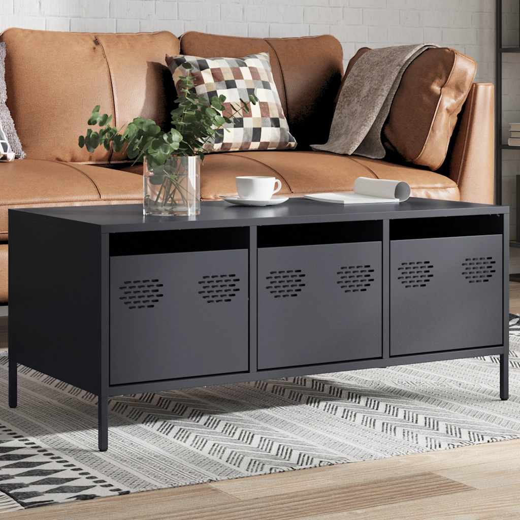 Coffee Table Anthracite 101.5x50x43.5 cm Cold-rolled Steel - Decor Base
