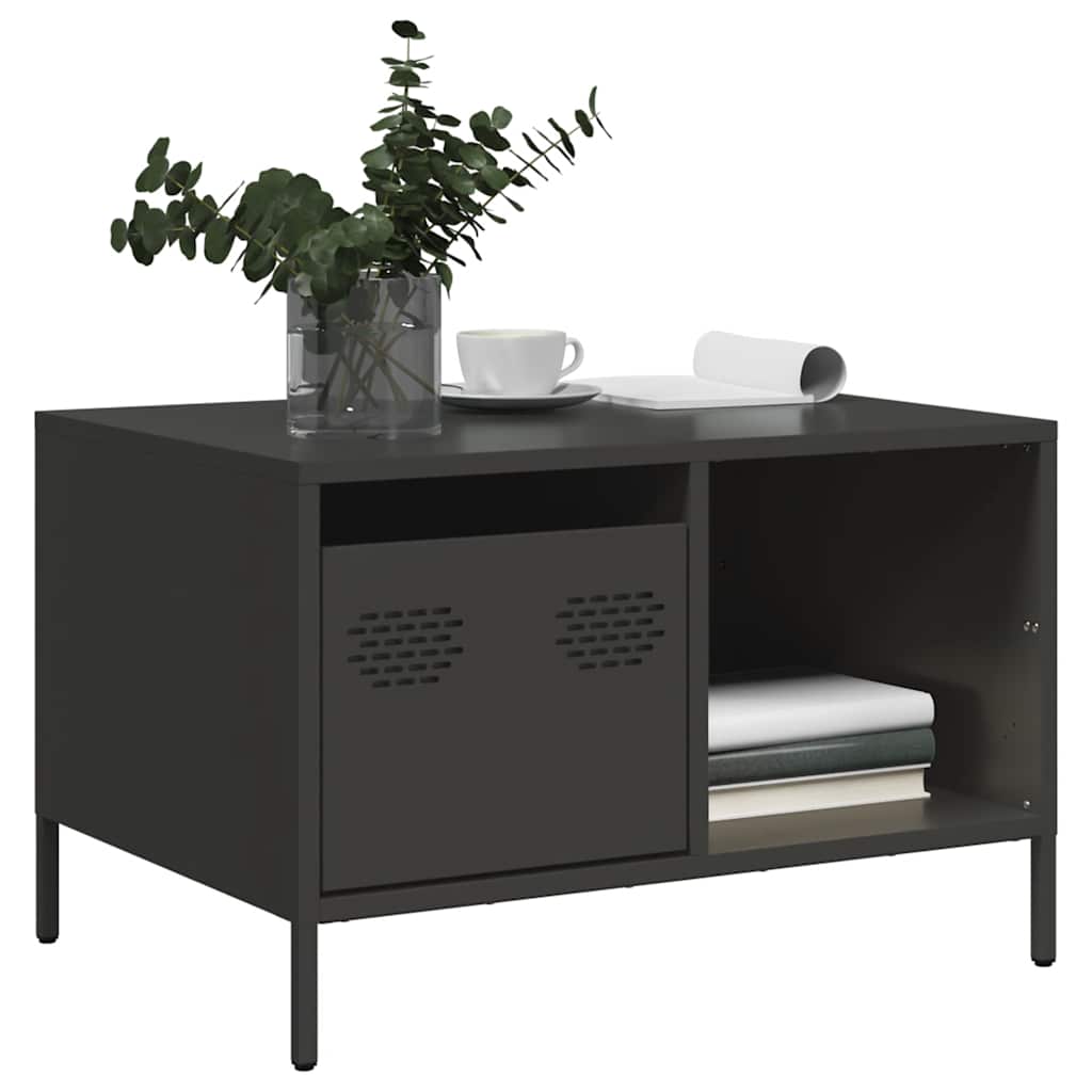 Coffee Table Black 68.5x50x43.5 cm Cold-rolled Steel - Design Hut