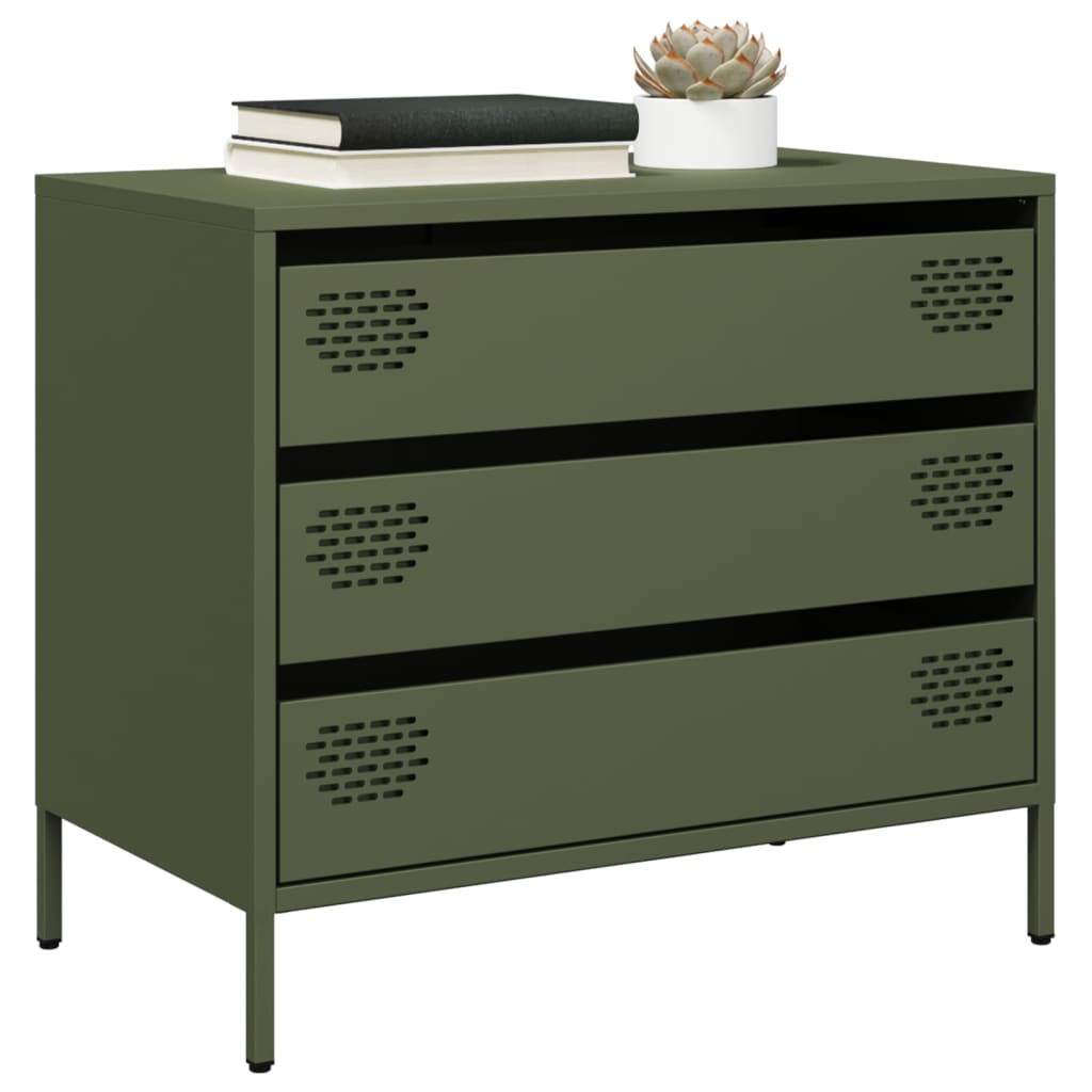 Sideboard Olive Green 68x39x58.5 cm Cold-rolled Steel - Brittle & Co