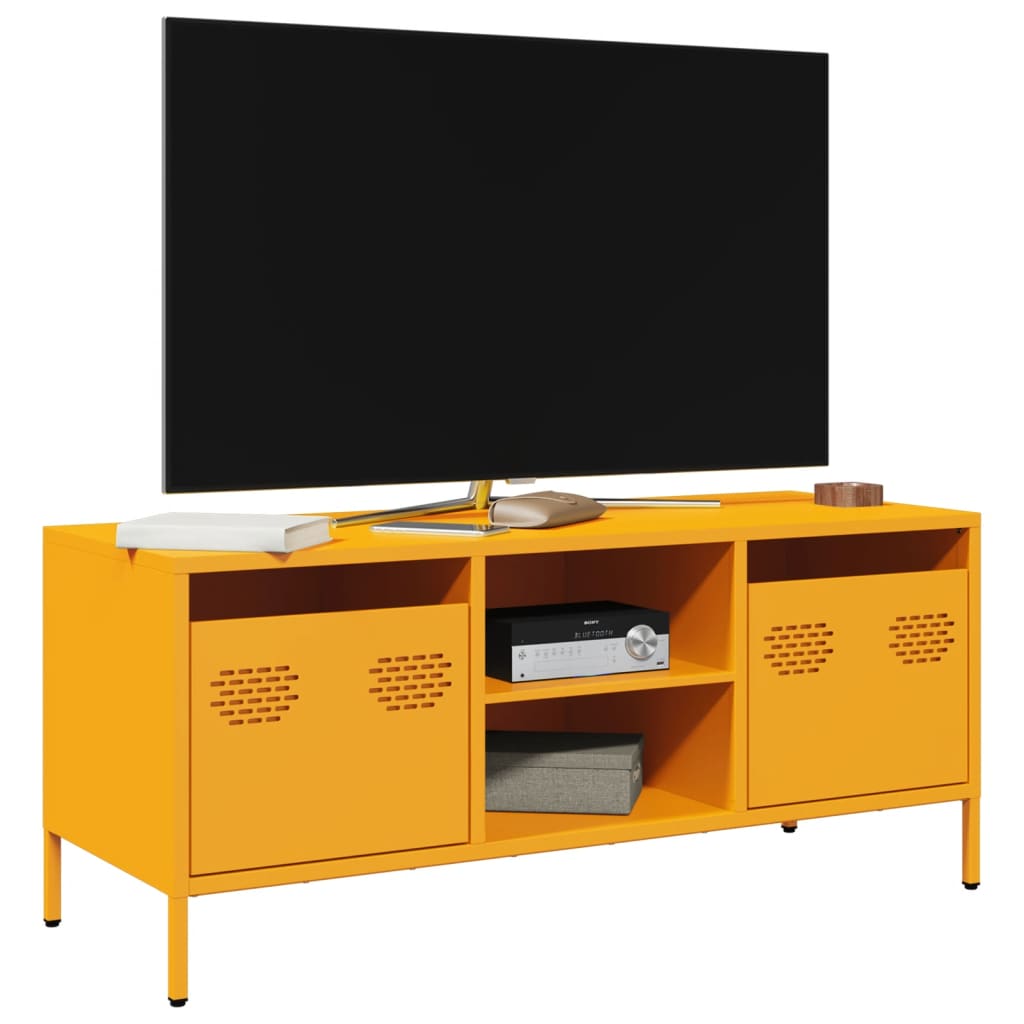 TV Cabinet Mustard Yellow 101.5x39x43.5 cm Cold-rolled Steel - R and M Furniture