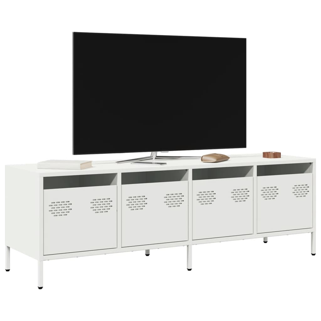 TV Cabinet White 135x39x43.5 cm Cold-rolled Steel - Casper Homes