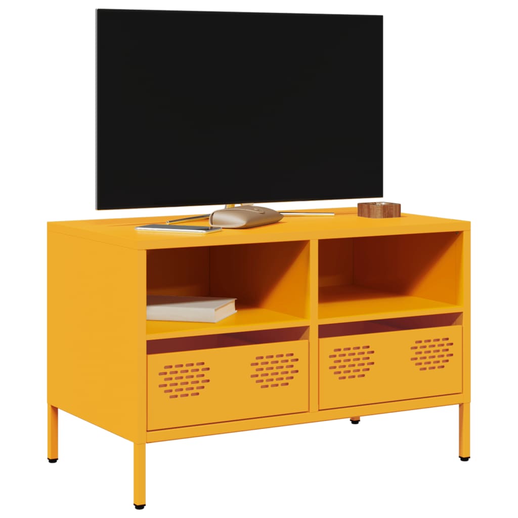 TV Cabinet Mustard Yellow 68x39x43.5 cm Cold-rolled Steel - Casper Homes