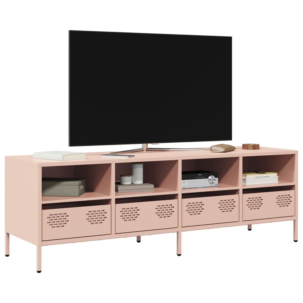 TV Cabinet Pink 135x39x43.5 cm Cold-rolled Steel - Sid & Sam