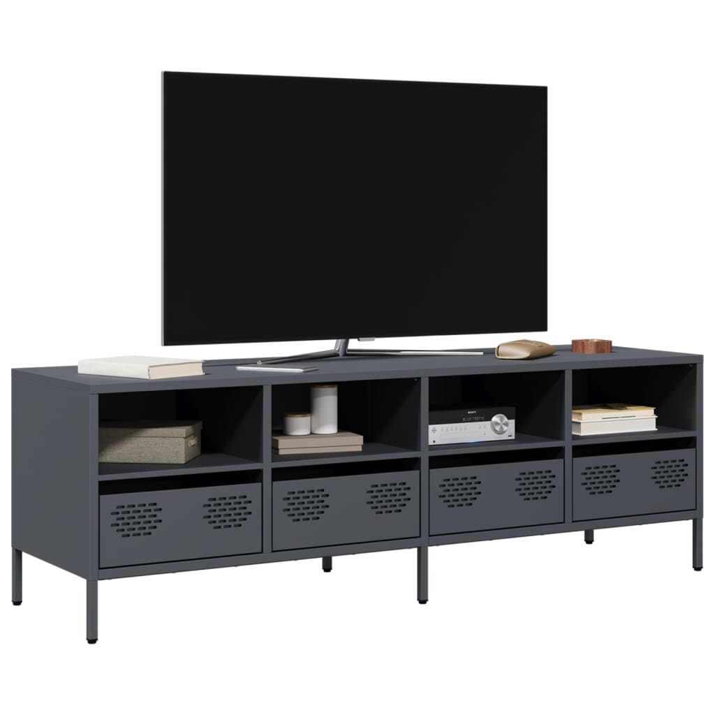 TV Cabinet Anthracite 135x39x43.5 cm Cold-rolled Steel - Direct Imports