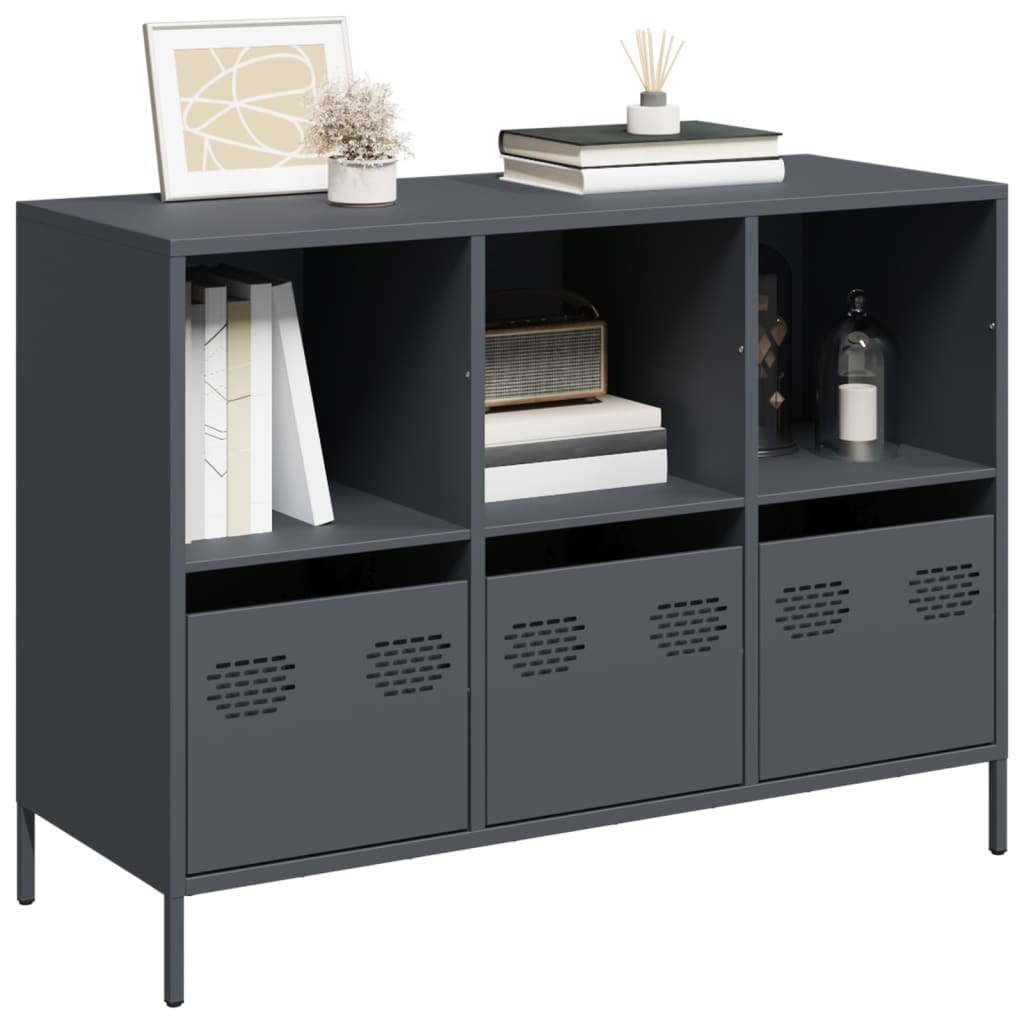 Sideboard Anthracite 101.5x39x73.5 cm Cold-rolled Steel - All Things Good