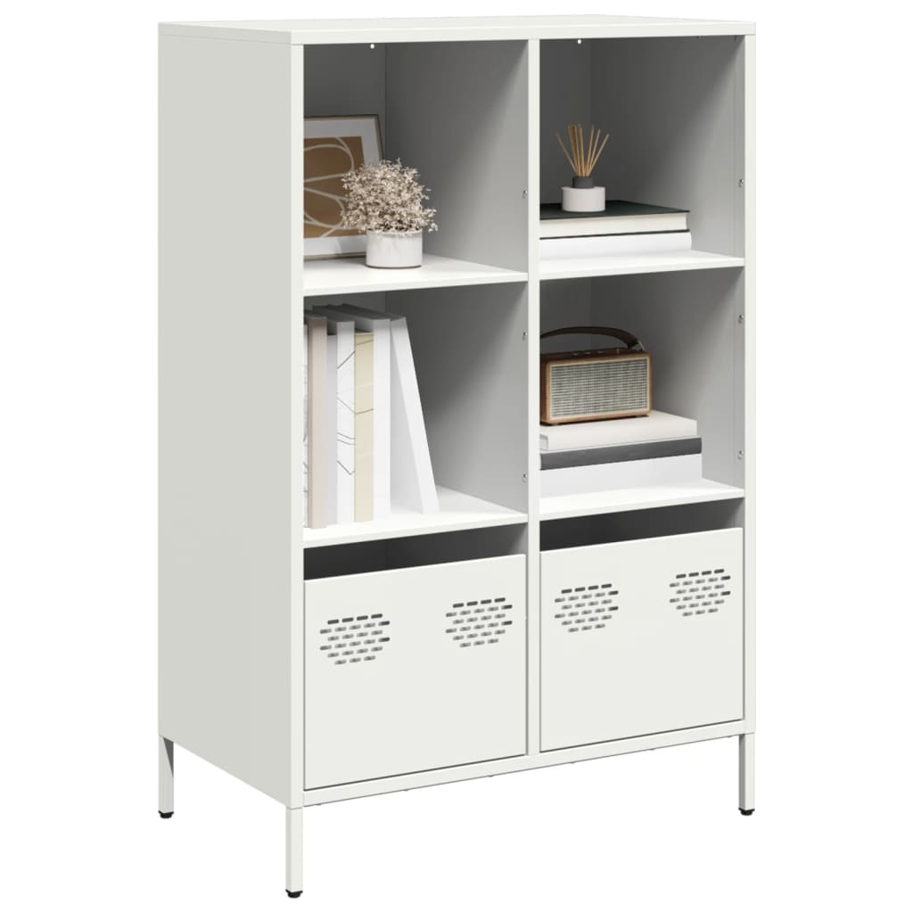 Highboard White 68x39x103.5 cm Steel - The Home Maker