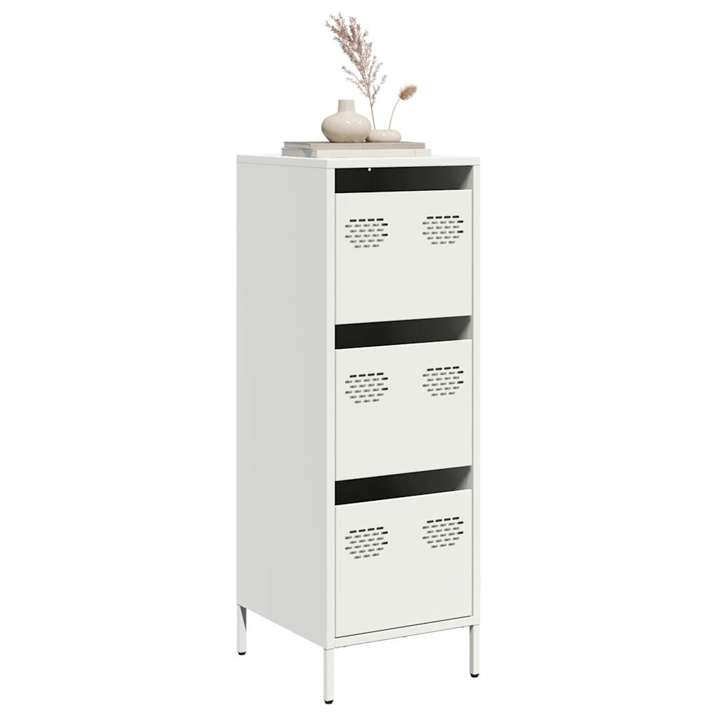 Highboard White 39x35x103.5 cm Steel - Merkel Designers