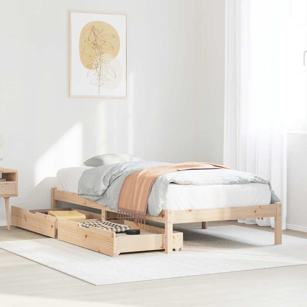 Bedframe 90x190cm Single Solid Wood Pine - Casper Homes