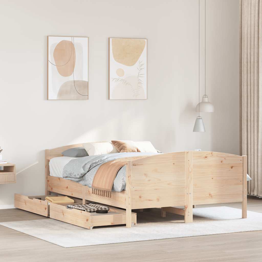 Bedframe 120x200cm Solid Wood Pine - Direct Imports