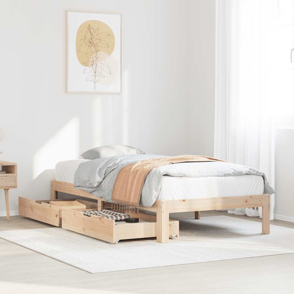 Bedframe with Drawers 75x190cm Small Single - Decor Base