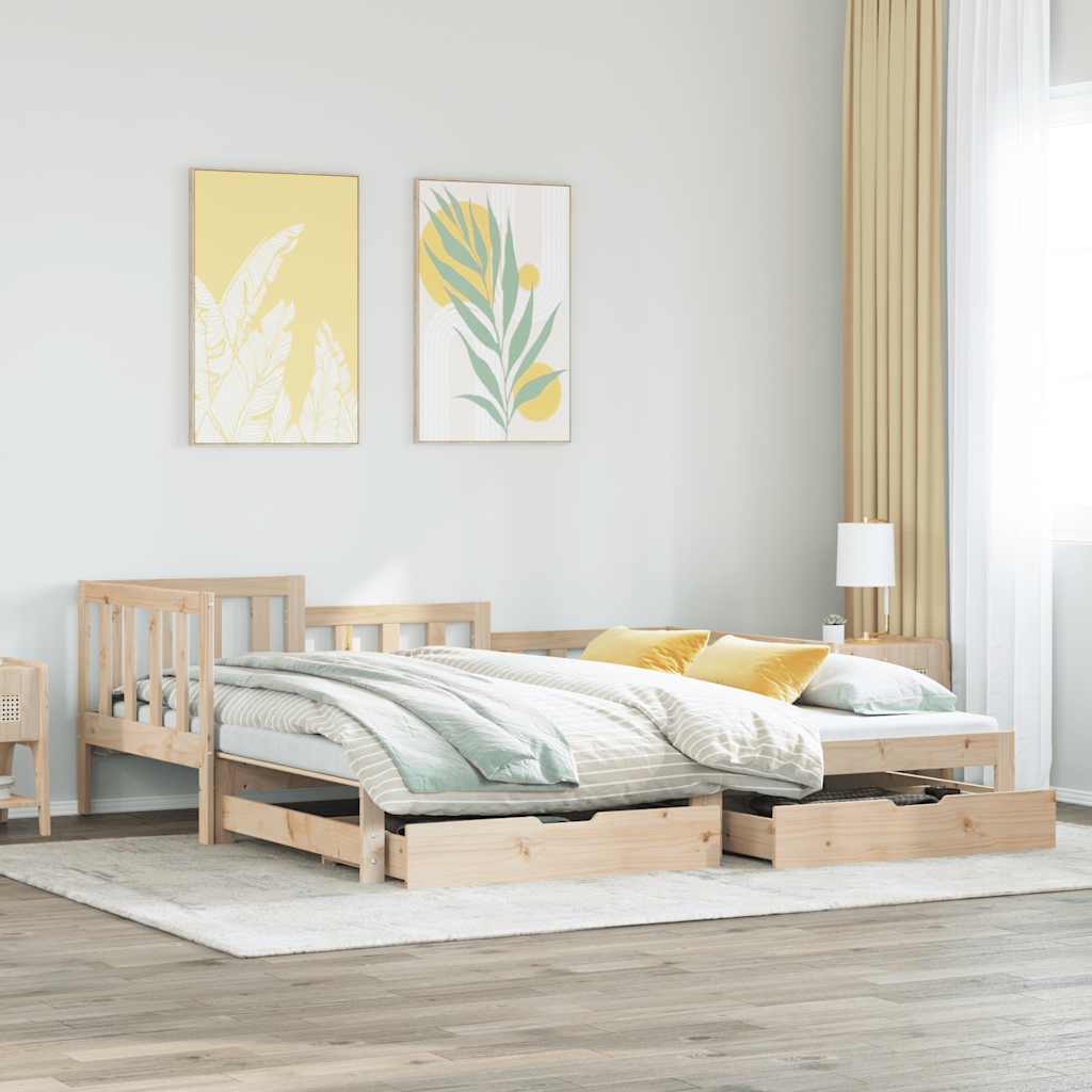 Daybed with Trundle and Drawers 90x200cm - Tyrell & Tyrell