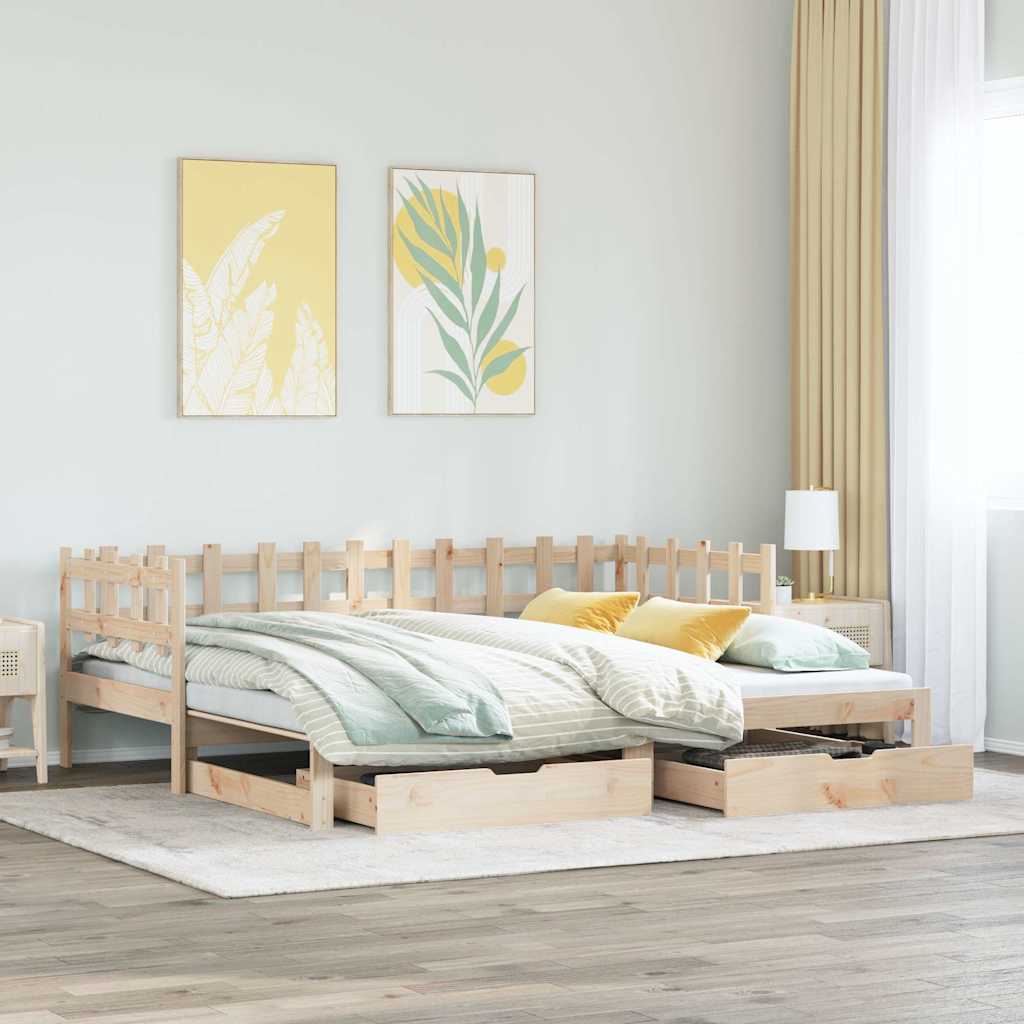 Daybed with Trundle and Drawers 80x200cm - Casper Homes