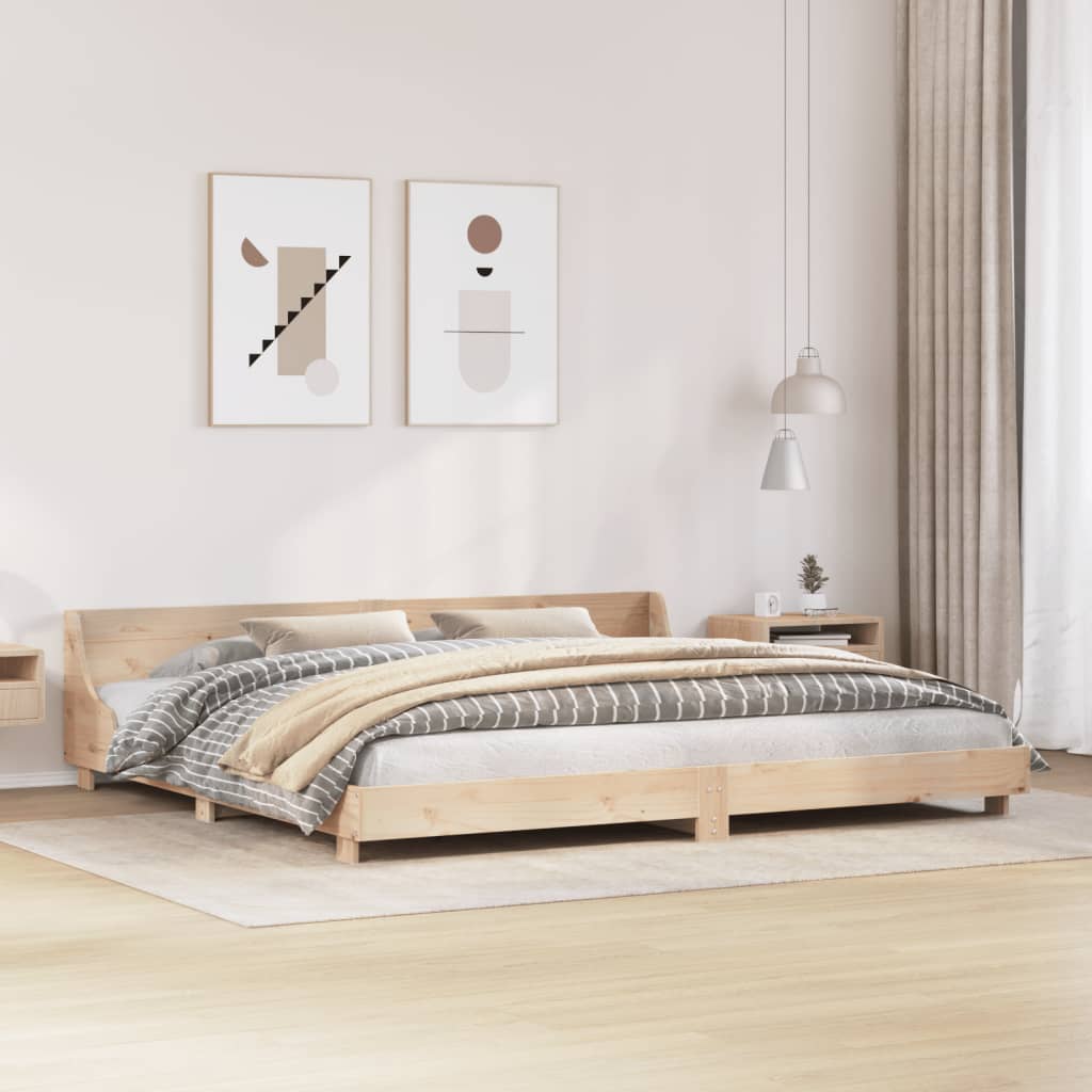 Bedframe 200x200cm Solid Wood Pine - Design Hut