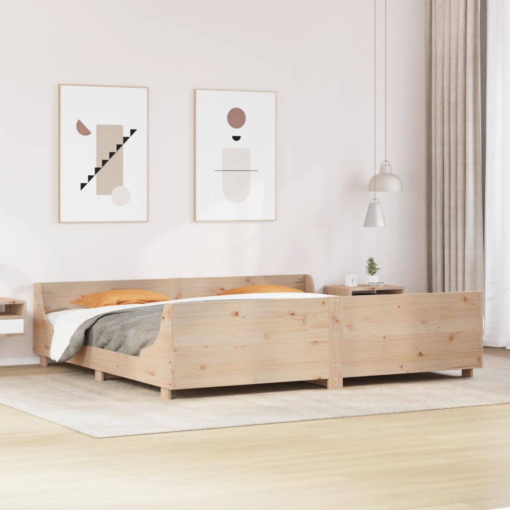 Bedframe 180x200cm Super King Solid Wood Pine - Decor Base