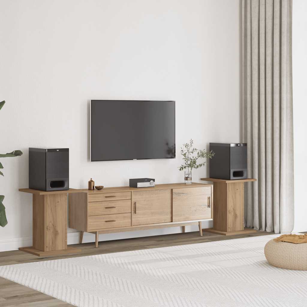 Speaker Stands 2 Pieces Artisian Oak 30x30x40 cm Engineered Wood - Sid & Sam