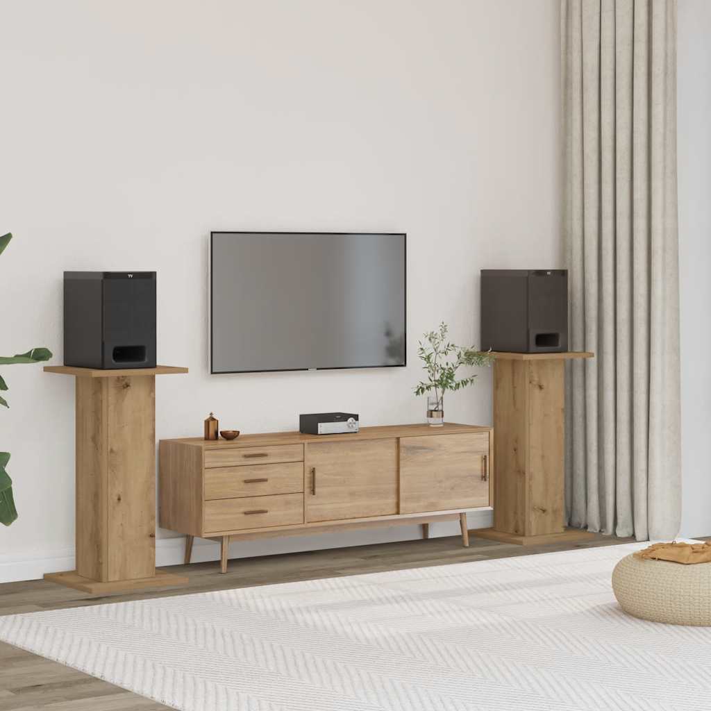Speaker Stands 2 Pieces Artisian Oak 30x30x60 cm Engineered Wood - Sid & Sam