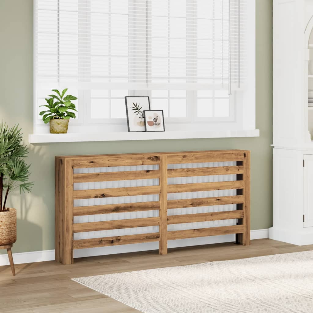 Radiator Cover Artisian Oak 175x20x82 cm Engineered Wood - Brittle & Co