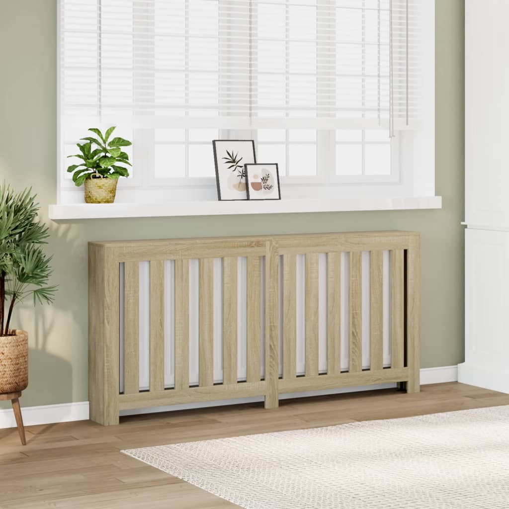 Radiator Cover Sonoma Oak 175x20x82 cm Engineered Wood - Brittle & Co