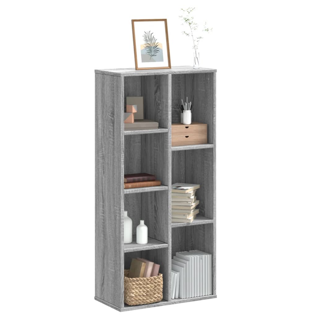 Bookcase Grey Sonoma 50x25x105 cm Engineered Wood - Charlotte Dunes