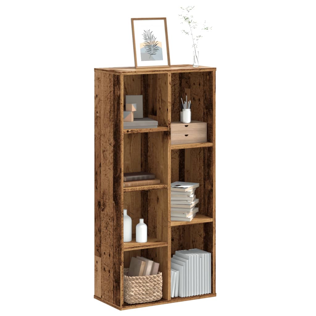 Bookcase Old Wood 50x25x105 cm Engineered Wood - Charlotte Dunes