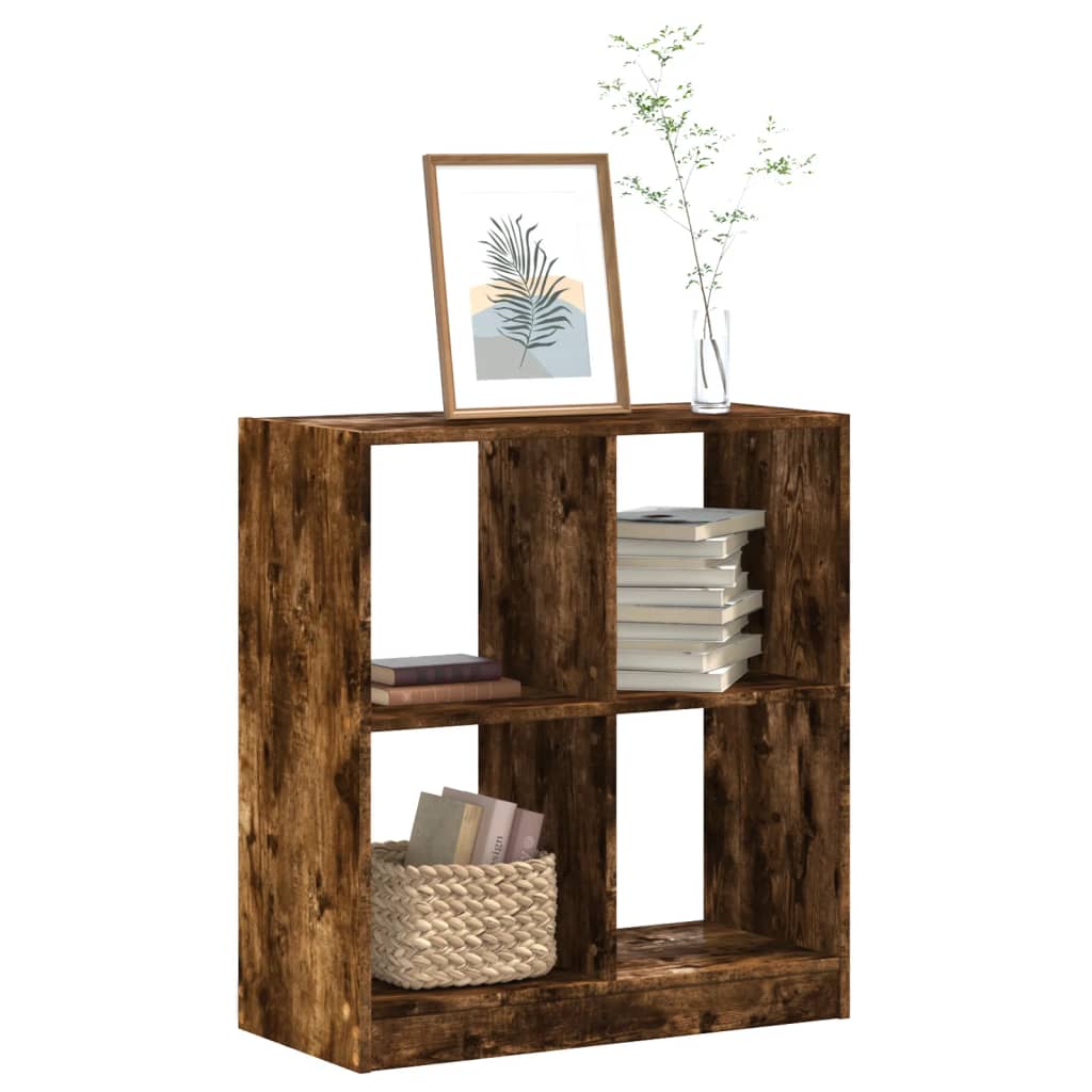 Bookcase Smoked Oak 68.5x32x75 cm Engineered Wood - Decor Base