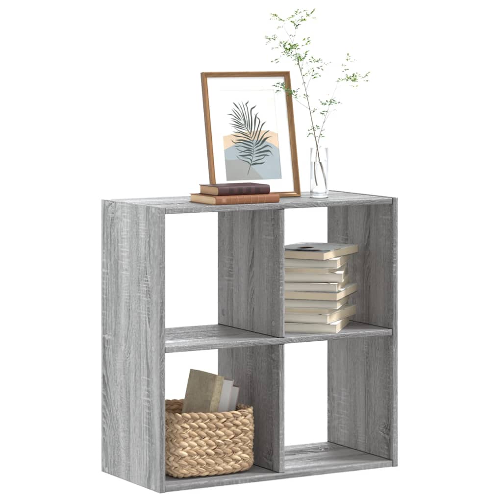 Bookcase Grey Sonoma 68.5x32x68.5 cm Engineered Wood - Discount Dealers