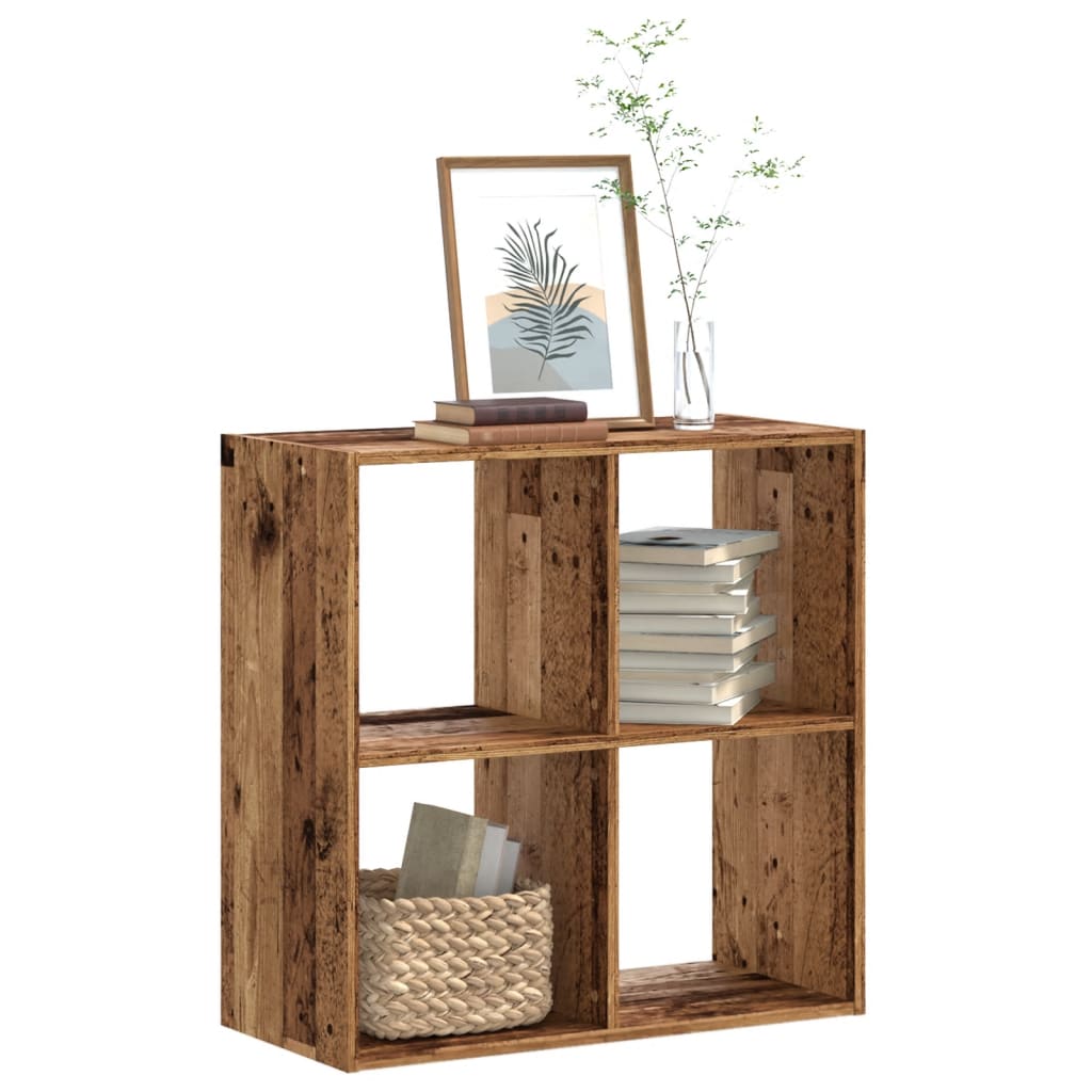 Bookcase Old Wood 68.5x32x68.5 cm Engineered Wood - Discount Dealers