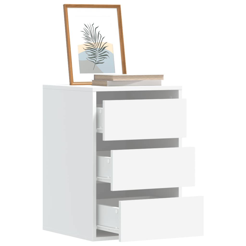 FEWISH White Chest of Drawers - Small-sized, 3 Drawers - Decor Base