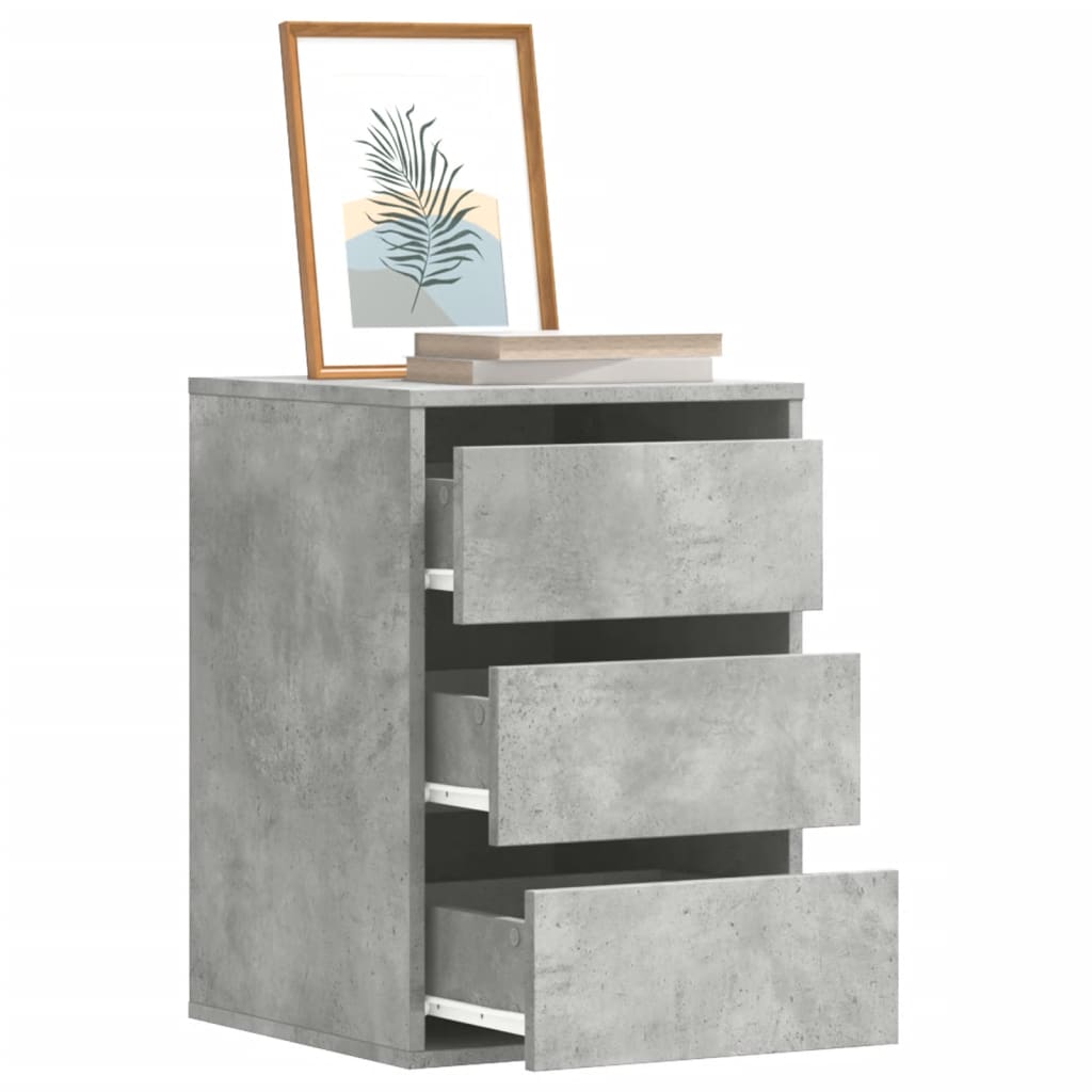 FEWISH Grey Chest of Drawers - Small-sized, 3 Drawers - Decor Base