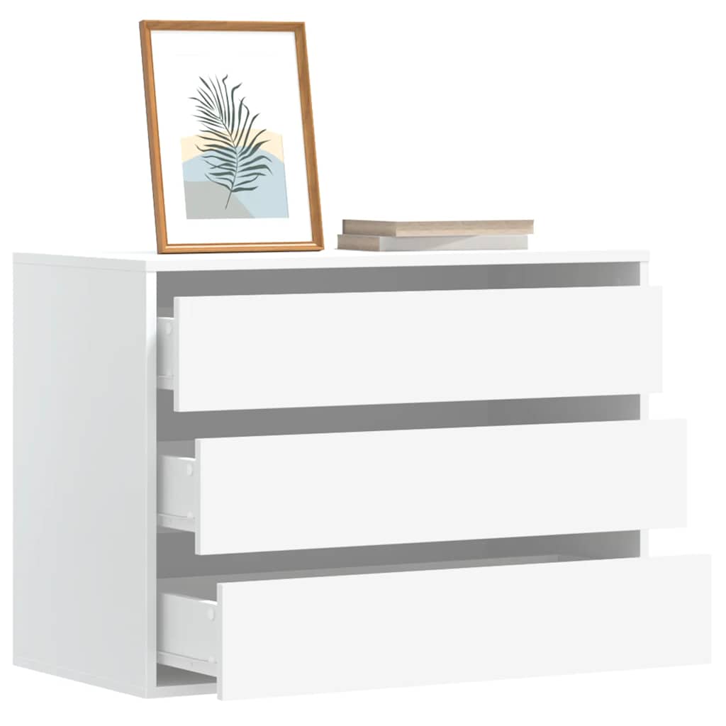 TOFU White Chest of Drawers - Medium-sized, 3 Drawers - Decor Base