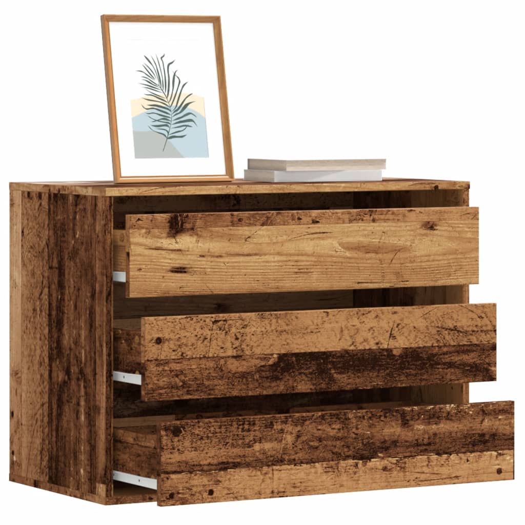 TOFU Oak Finish Chest of Drawers - Medium-sized, 3 Drawers - Decor Base