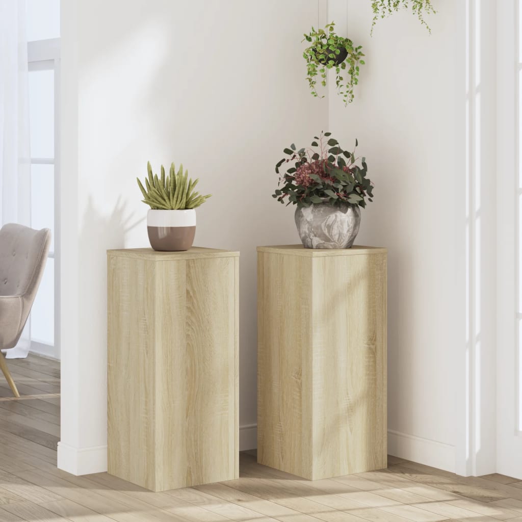 Plant Stands 2 pcs Sonoma Oak 30x30x70 cm Engineered wood - Decor Base