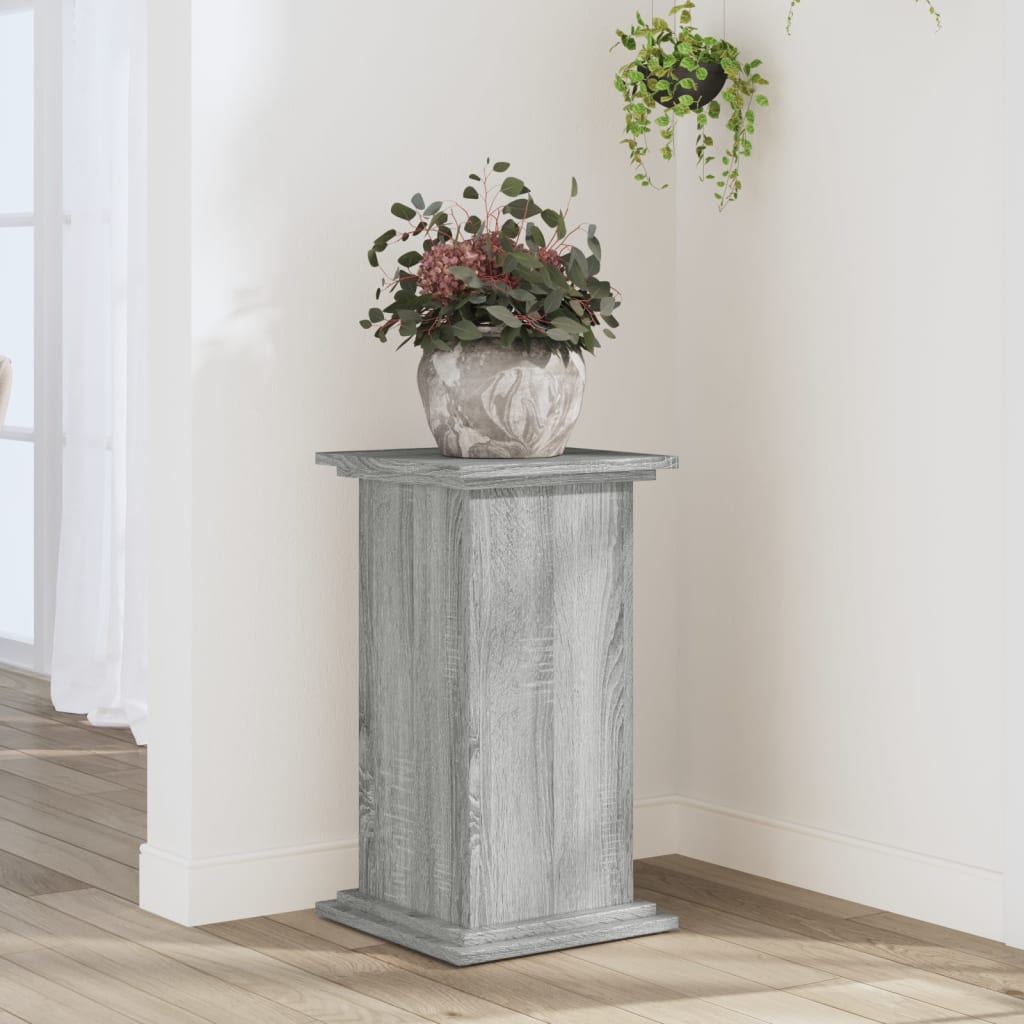 Plant Stand Grey Sonoma 33x33x60 cm Engineered Wood - Discount Dealers