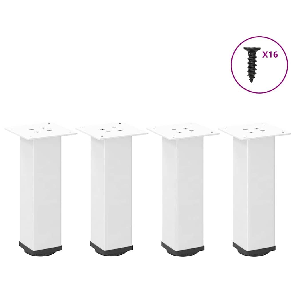 Coffee Table Legs 4 pcs White 30-32 cm Steel - Millennium Furniture